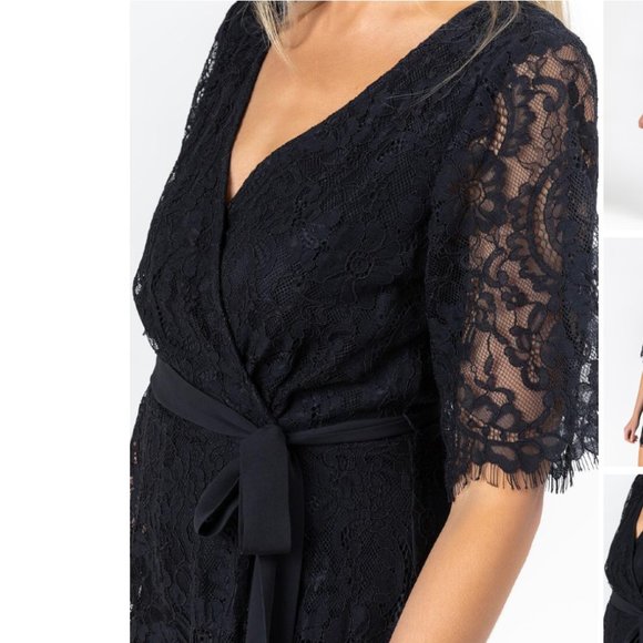 NWT! NAVY Open Back Lace Romper - Picture 4 of 5